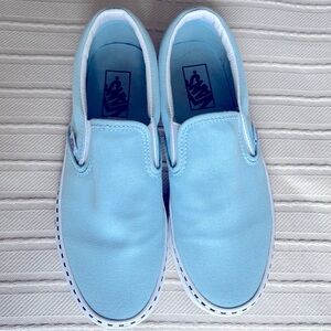 Vans Classic slip on. Cool blue. Woman size 9